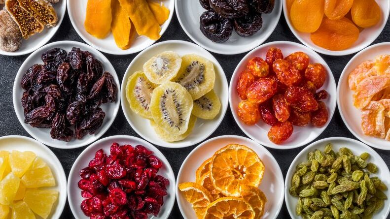 sušené ovoce pro pohankovou dietu