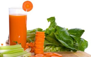 mrkvová šťáva a zelenina pro gastritidu